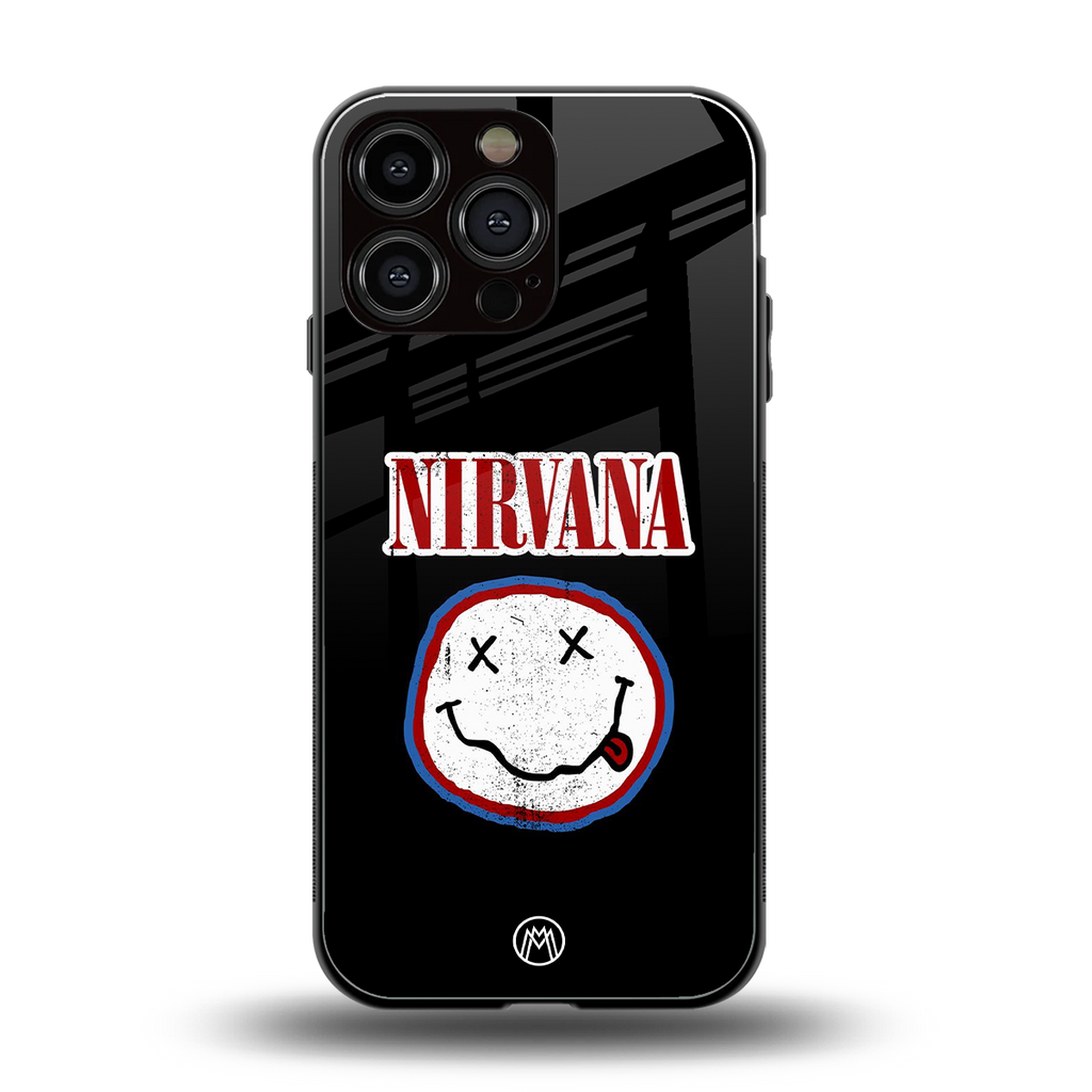 nirvana back phone cover | glass case for iphone 13 pro max