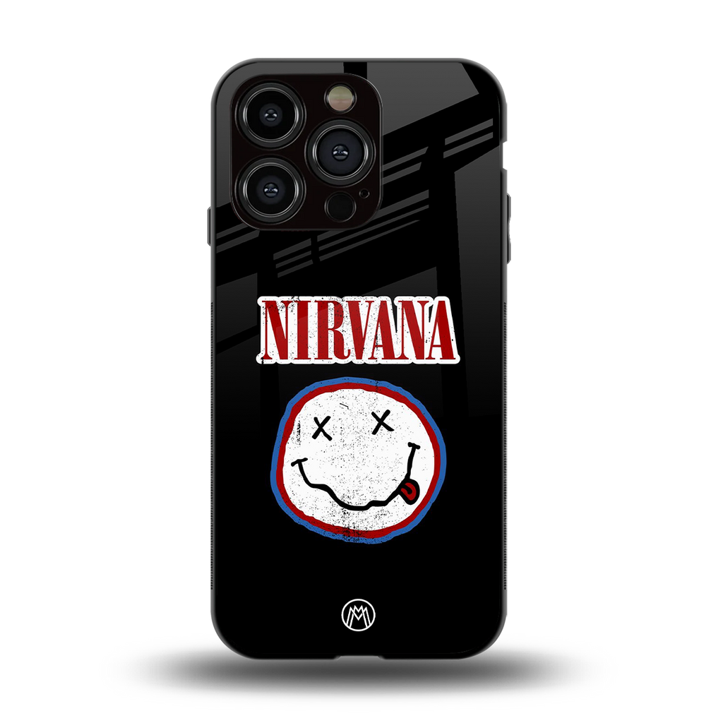 nirvana back phone cover | glass case for iphone 13 pro