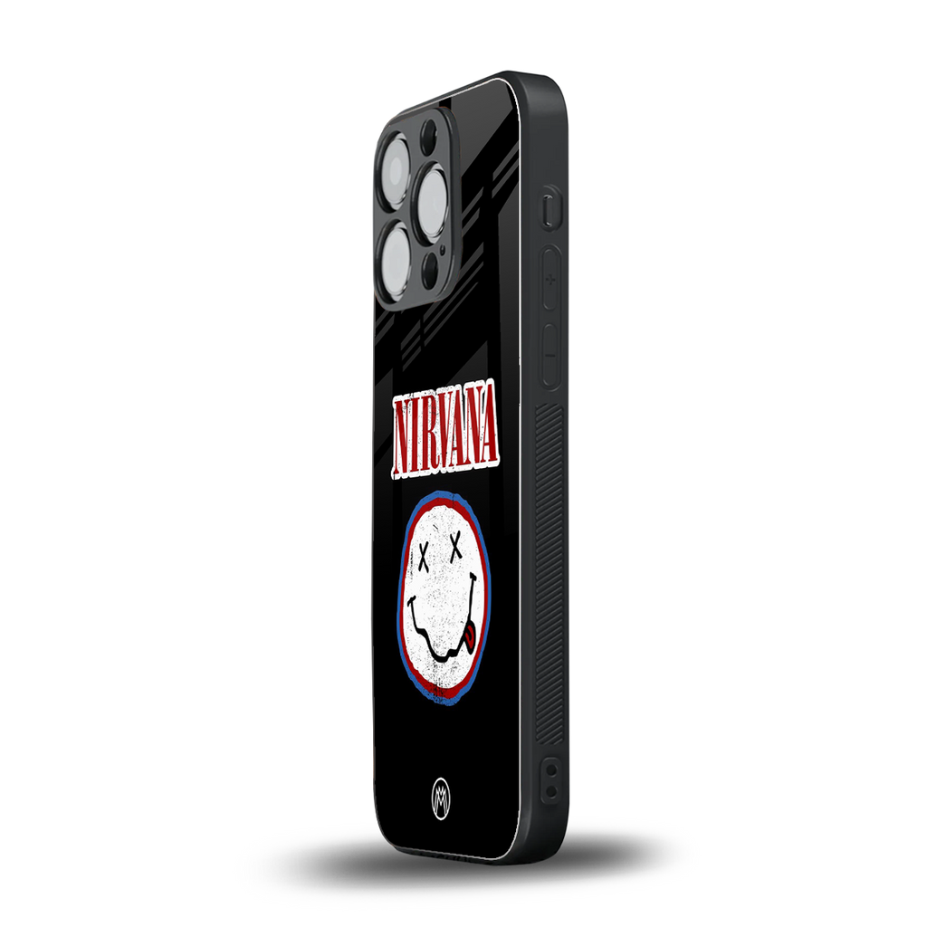 nirvana back phone cover | glass case for iphone 13 pro