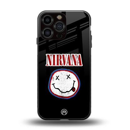nirvana back phone cover | glass case for iphone 14 pro max