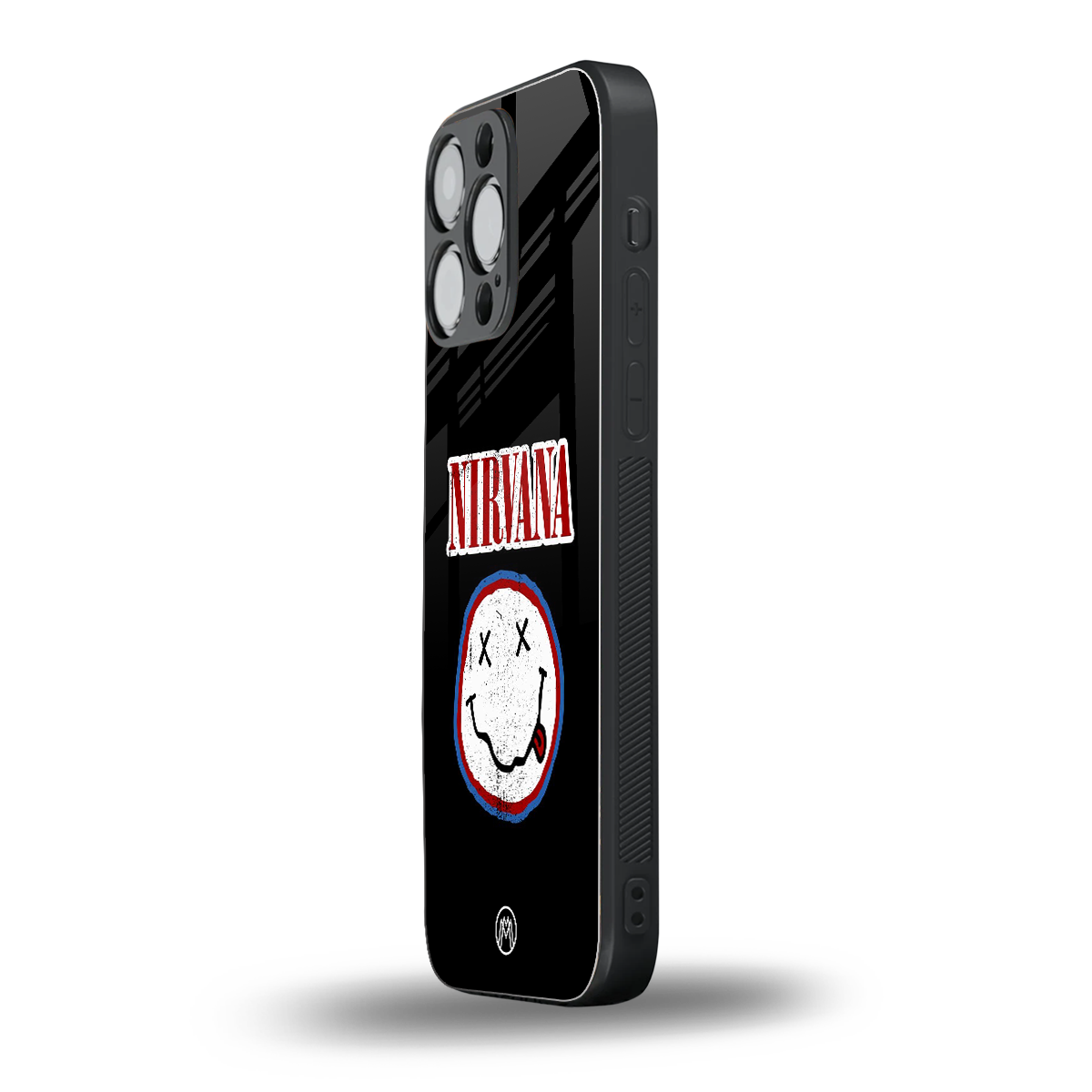 nirvana back phone cover | glass case for iphone 14 pro max