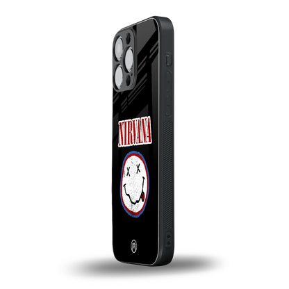 nirvana back phone cover | glass case for iphone 14 pro max