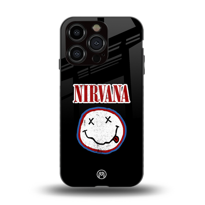 nirvana back phone cover | glass case for iphone 14 pro