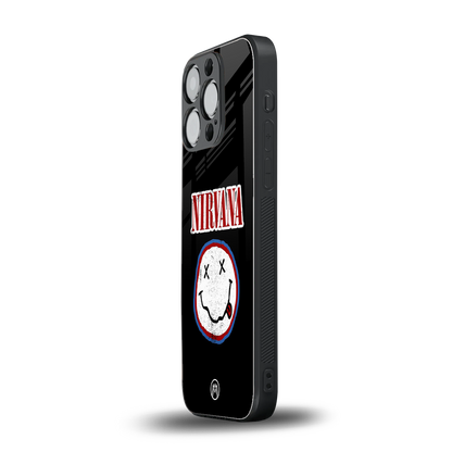 nirvana back phone cover | glass case for iphone 14 pro