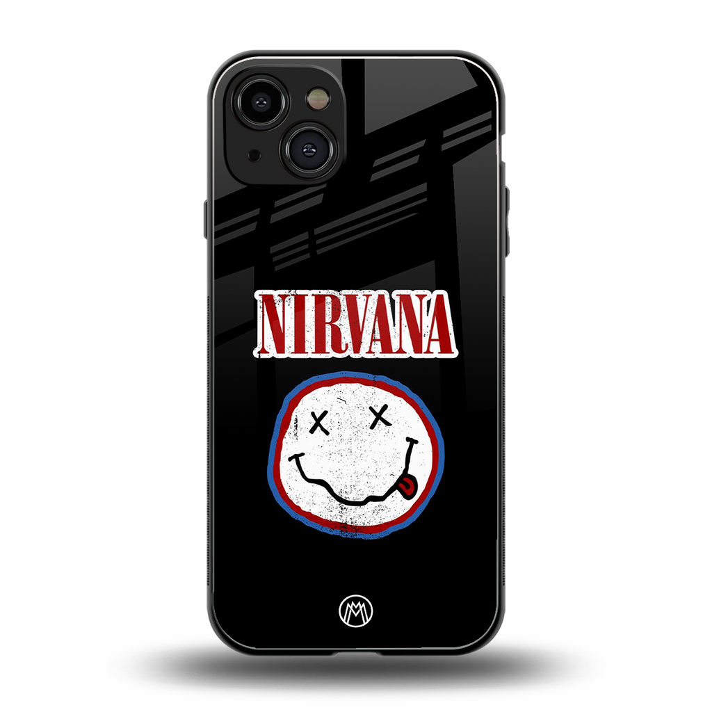 nirvana back phone cover | glass case for iphone 15