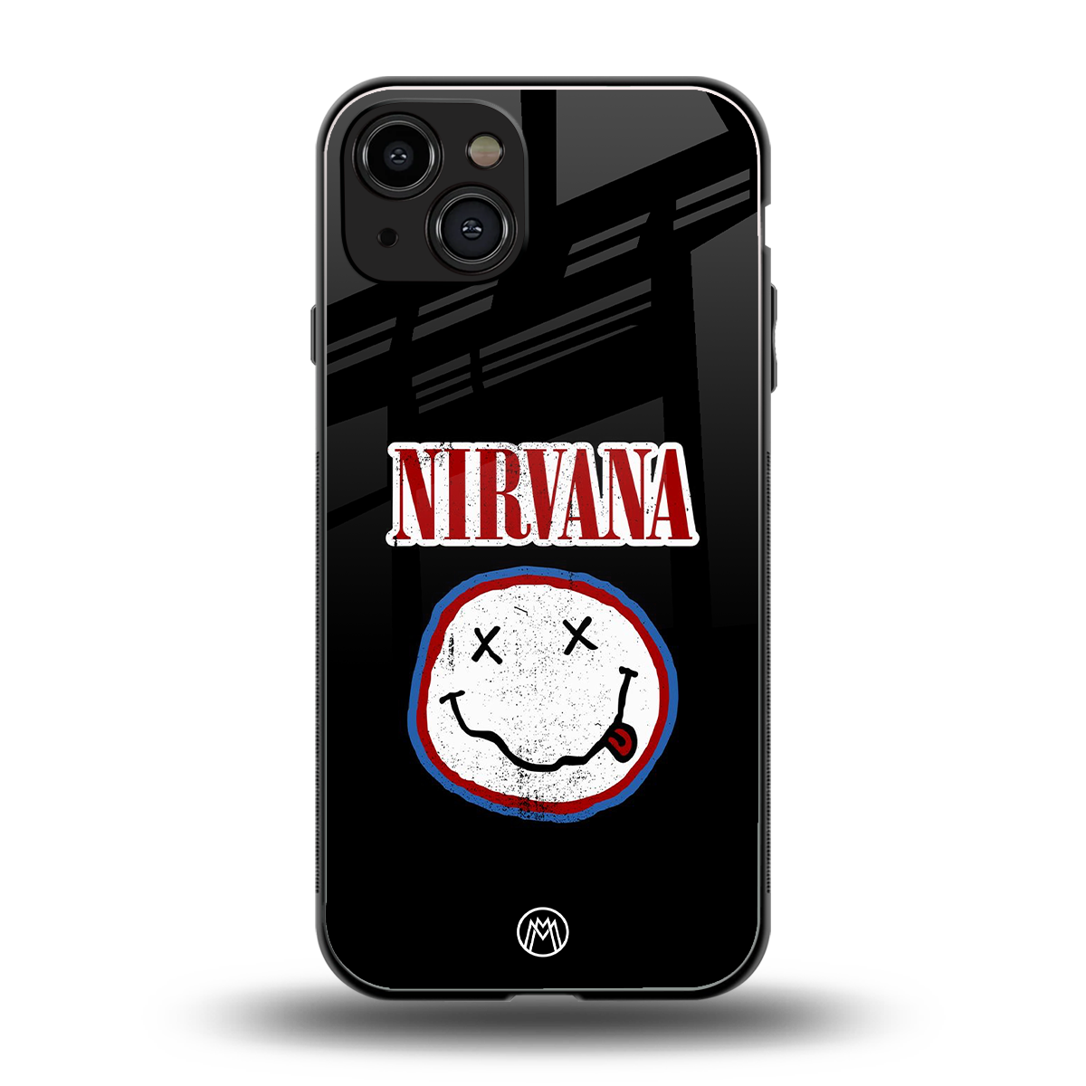 nirvana back phone cover | glass case for iphone 15