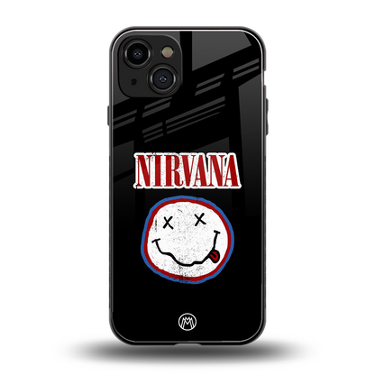 nirvana back phone cover | glass case for iphone 15