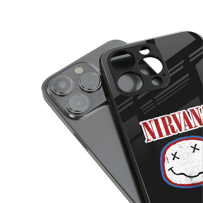 nirvana back phone cover | glass case for iphone 13 pro max