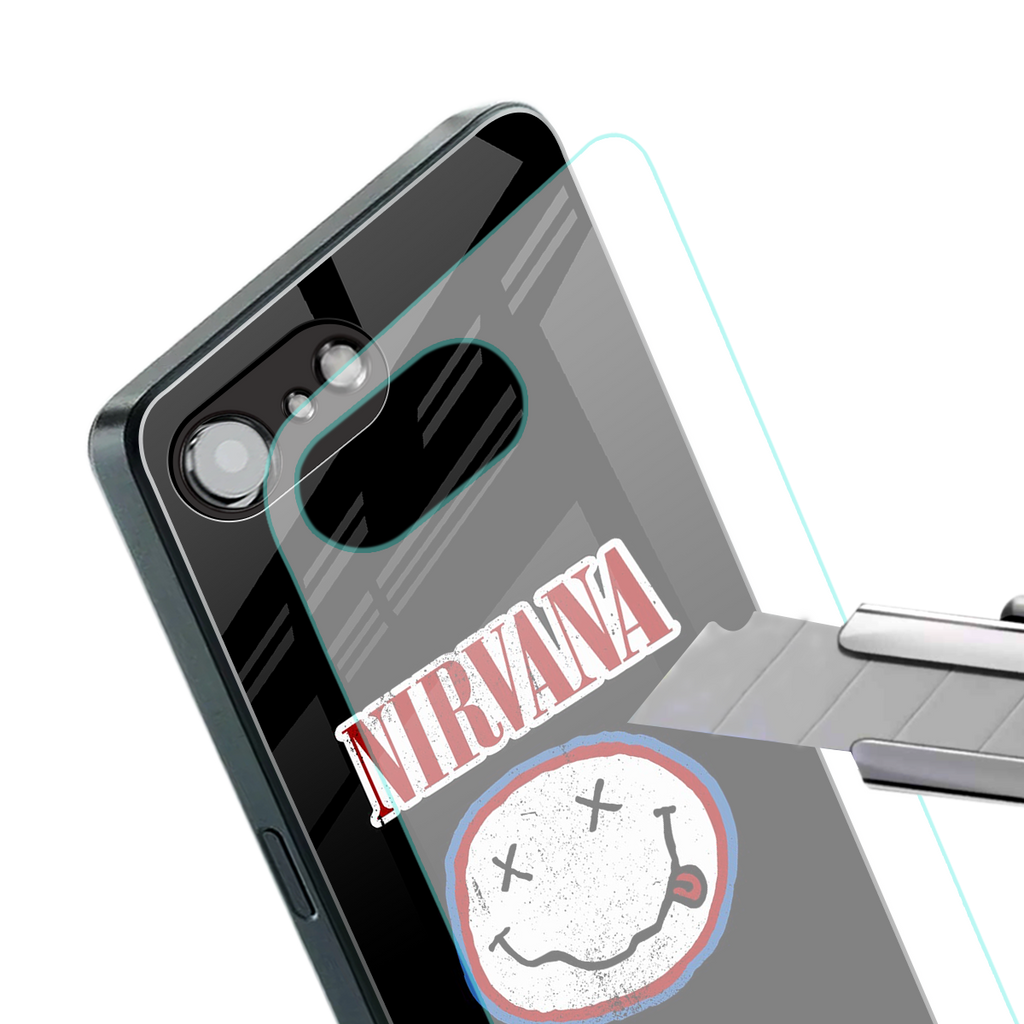 nirvana back phone cover | glass case for iphone 16e
