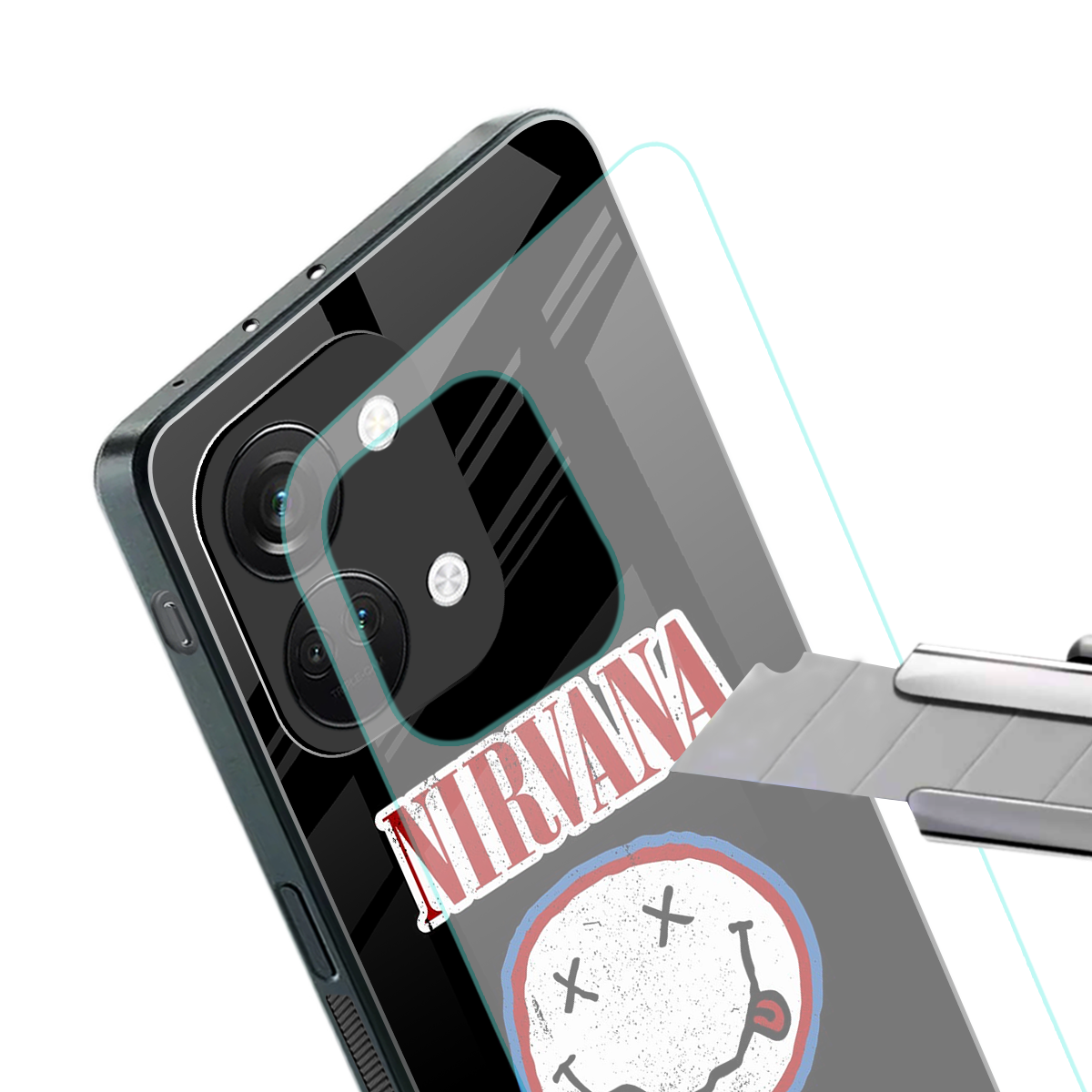 nirvana back phone cover | glass case for oneplus nord 3