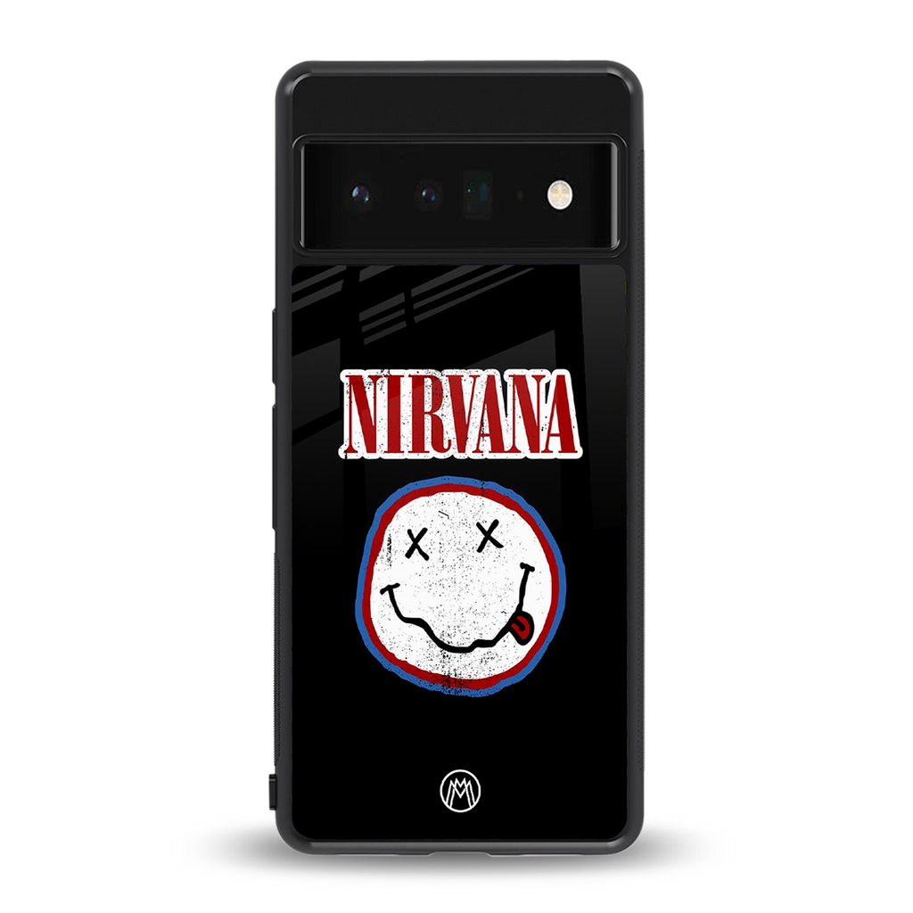 nirvana back phone cover | glass case for google pixel 6 pro