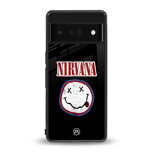 nirvana back phone cover | glass case for google pixel 6 pro