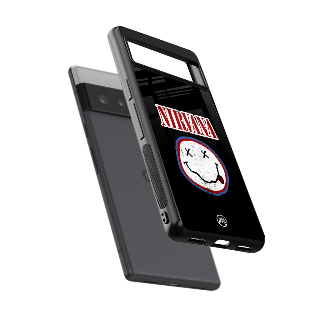 nirvana back phone cover | glass case for google pixel 6 pro