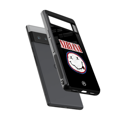 nirvana back phone cover | glass case for google pixel 6 pro