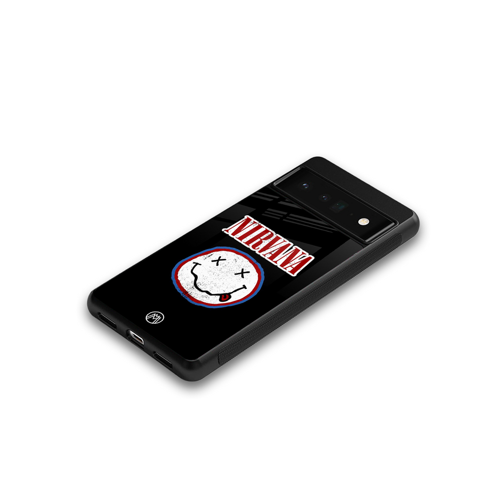 nirvana back phone cover | glass case for google pixel 6 pro