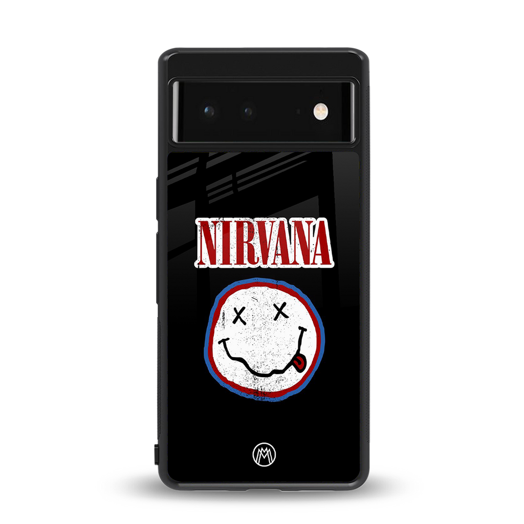nirvana back phone cover | glass case for google pixel 6