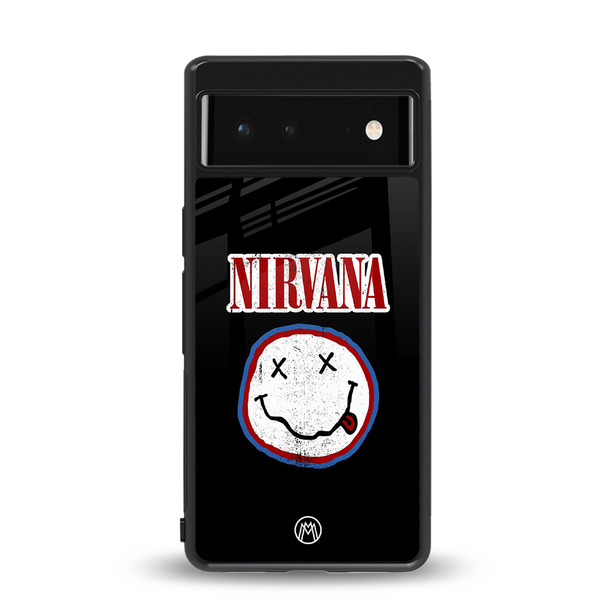 nirvana back phone cover | glass case for google pixel 6