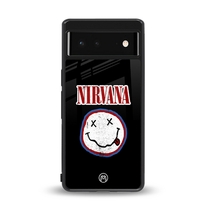 nirvana back phone cover | glass case for google pixel 6