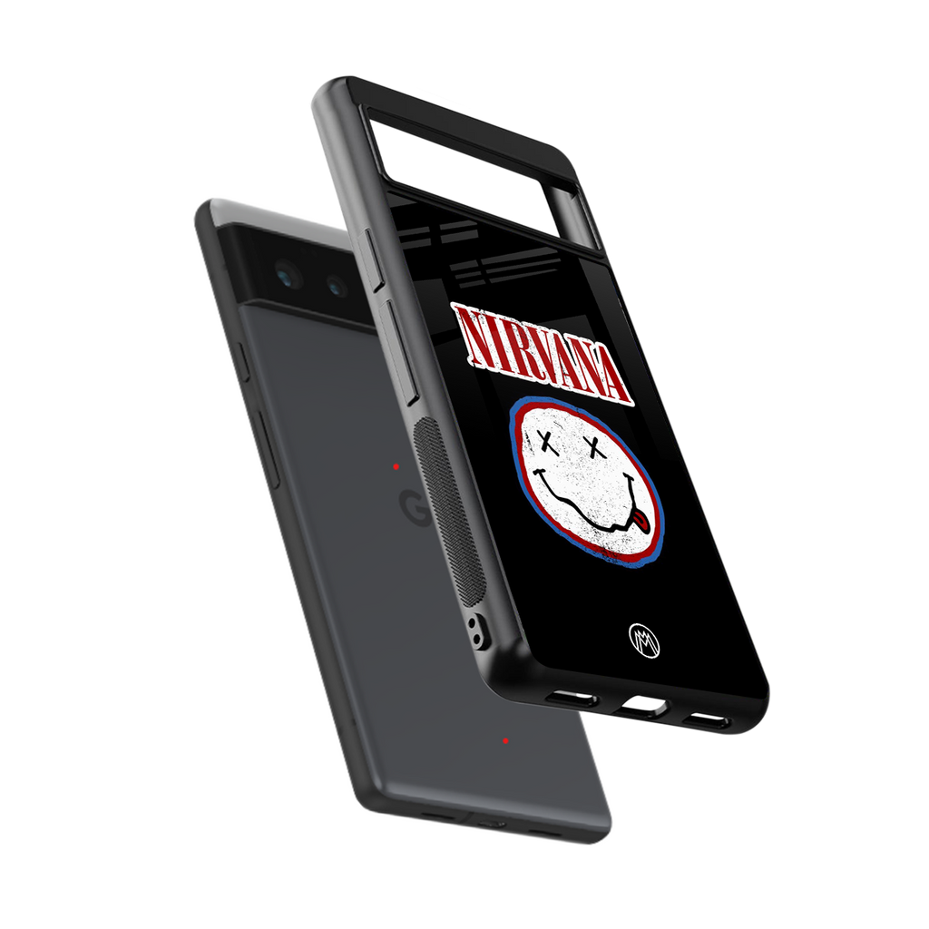nirvana back phone cover | glass case for google pixel 6