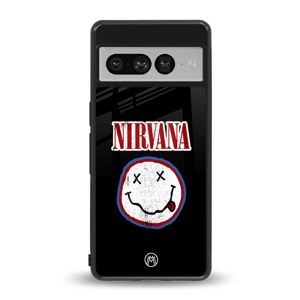 nirvana back phone cover | glass case for google pixel 7 pro