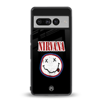nirvana back phone cover | glass case for google pixel 7 pro