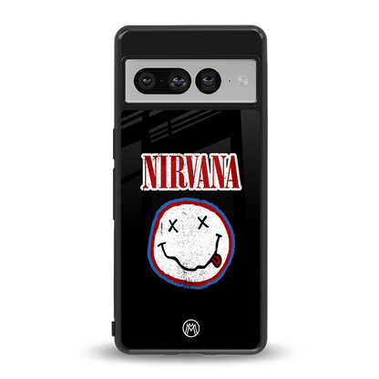 nirvana back phone cover | glass case for google pixel 7 pro