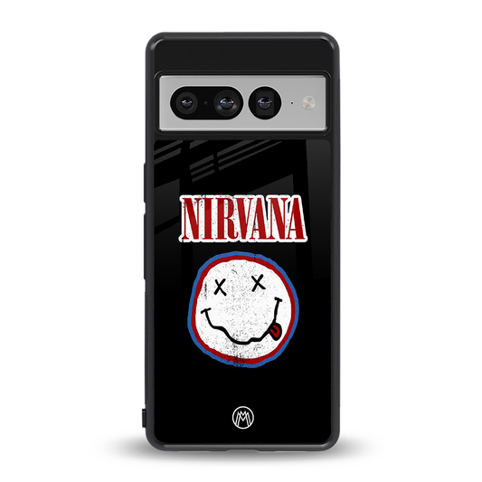 nirvana back phone cover | glass case for google pixel 7 pro