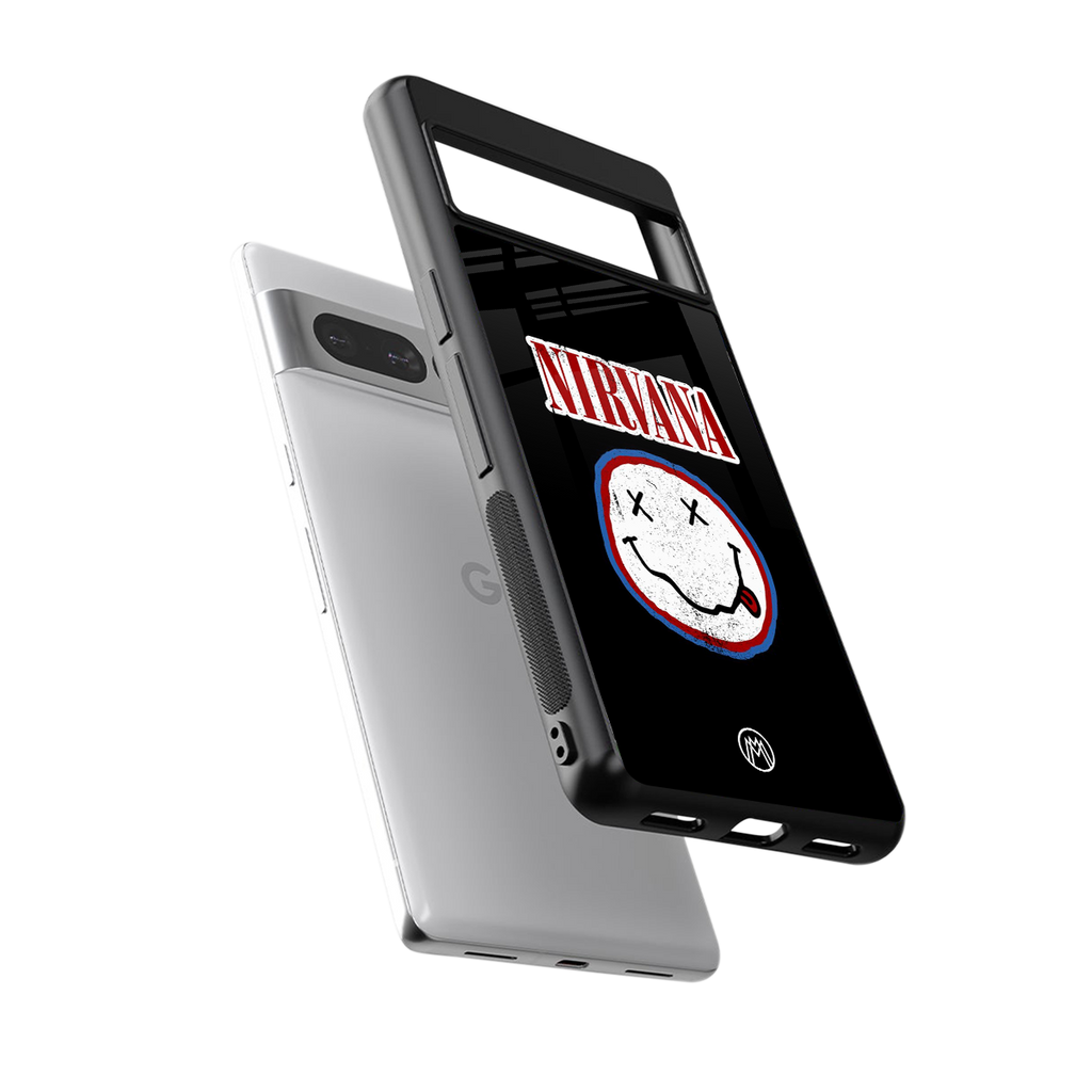 nirvana back phone cover | glass case for google pixel 7 pro