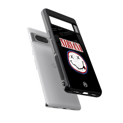 nirvana back phone cover | glass case for google pixel 7 pro