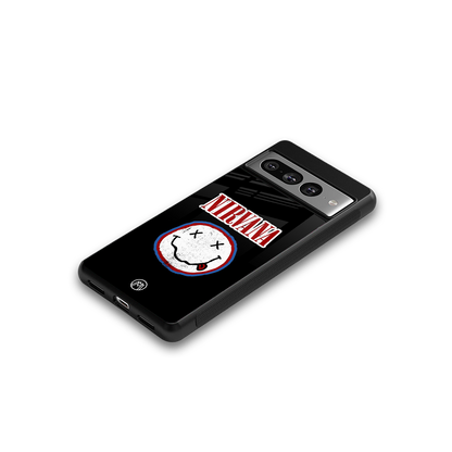 nirvana back phone cover | glass case for google pixel 7 pro