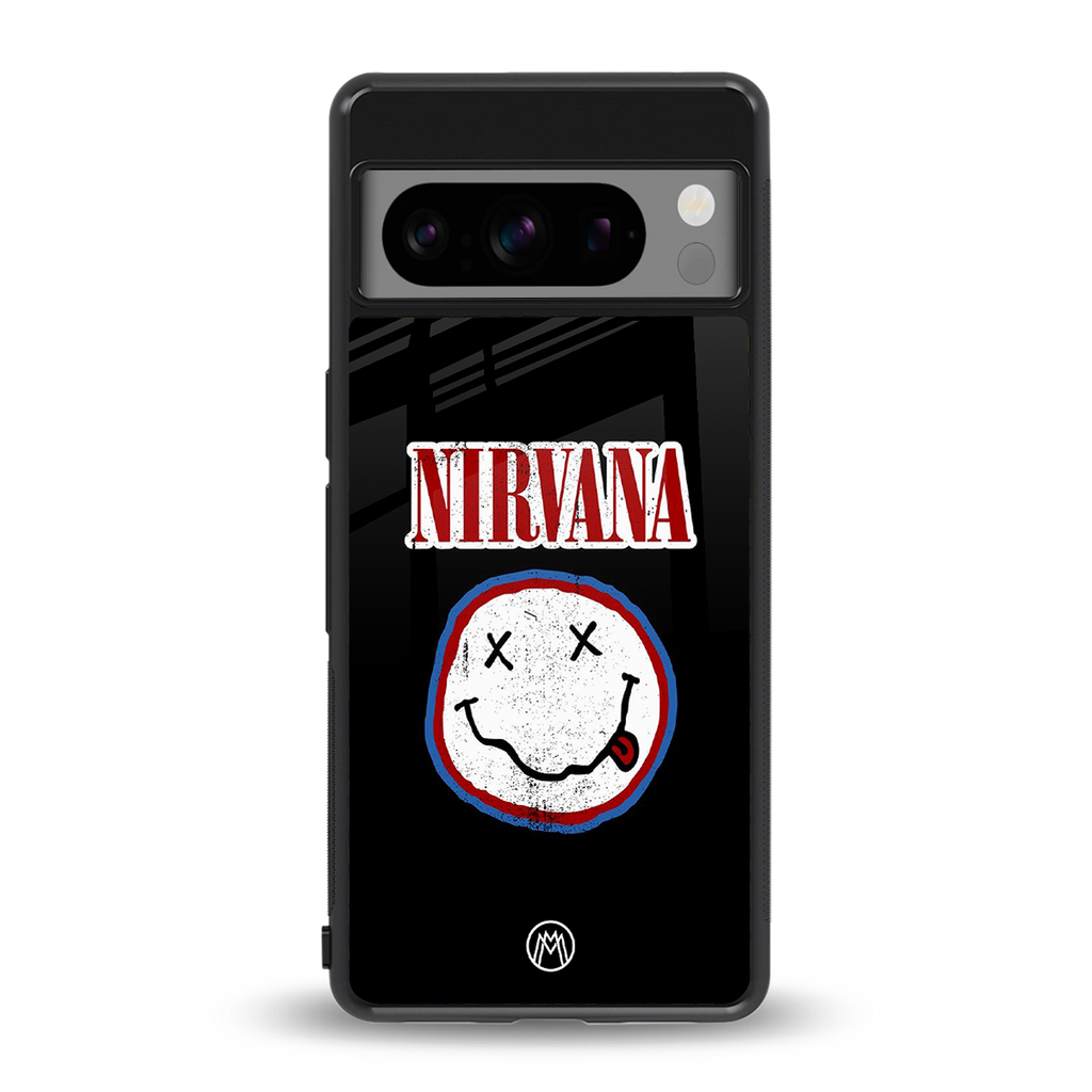 nirvana back phone cover | glass case for google pixel 8 pro