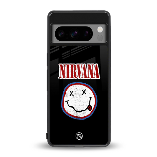 nirvana back phone cover | glass case for google pixel 8 pro