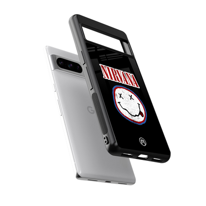 nirvana back phone cover | glass case for google pixel 8 pro