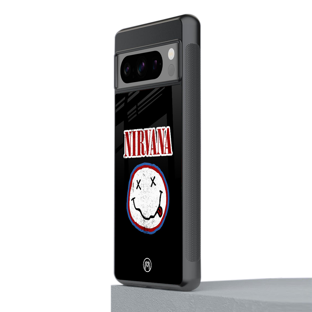 nirvana back phone cover | glass case for google pixel 8 pro
