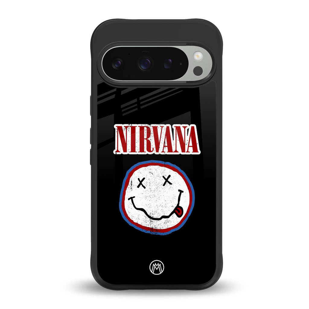 nirvana back phone cover | glass case for google pixel 9 pro