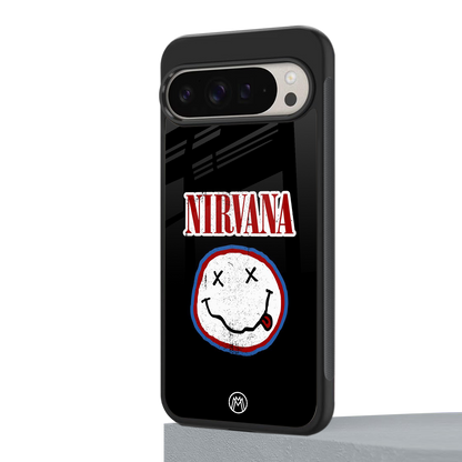 nirvana back phone cover | glass case for google pixel 9 pro xl