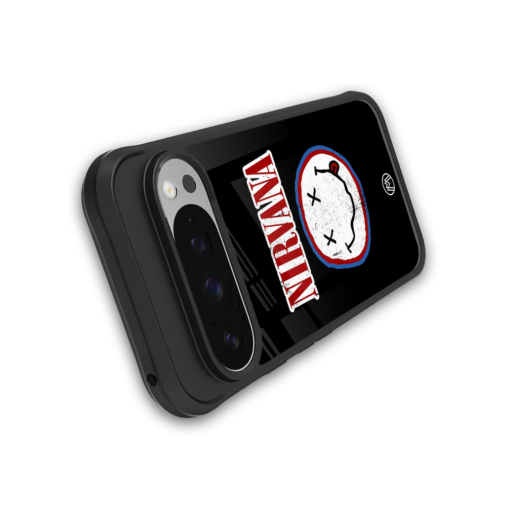 nirvana back phone cover | glass case for google pixel 9 pro xl
