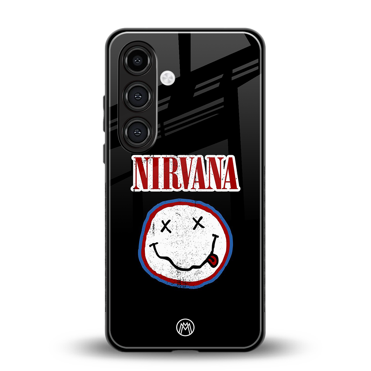 nirvana back phone cover | glass case for samsung galaxy s24 plus