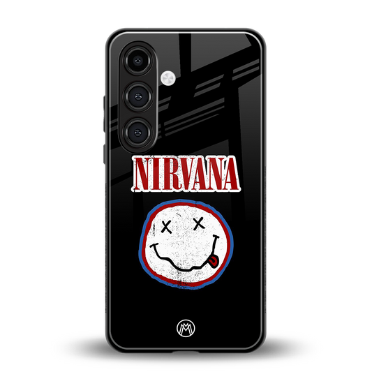 nirvana back phone cover | glass case for samsung galaxy s24 plus