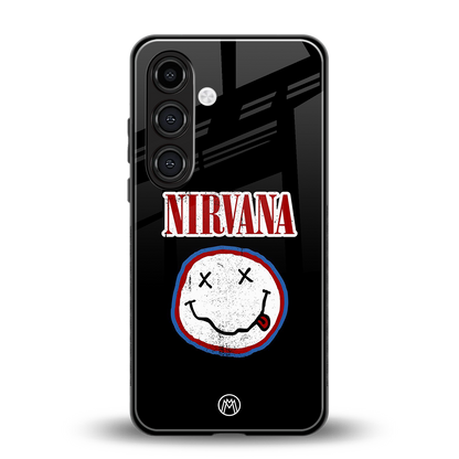 nirvana back phone cover | glass case for samsung galaxy s24 fe