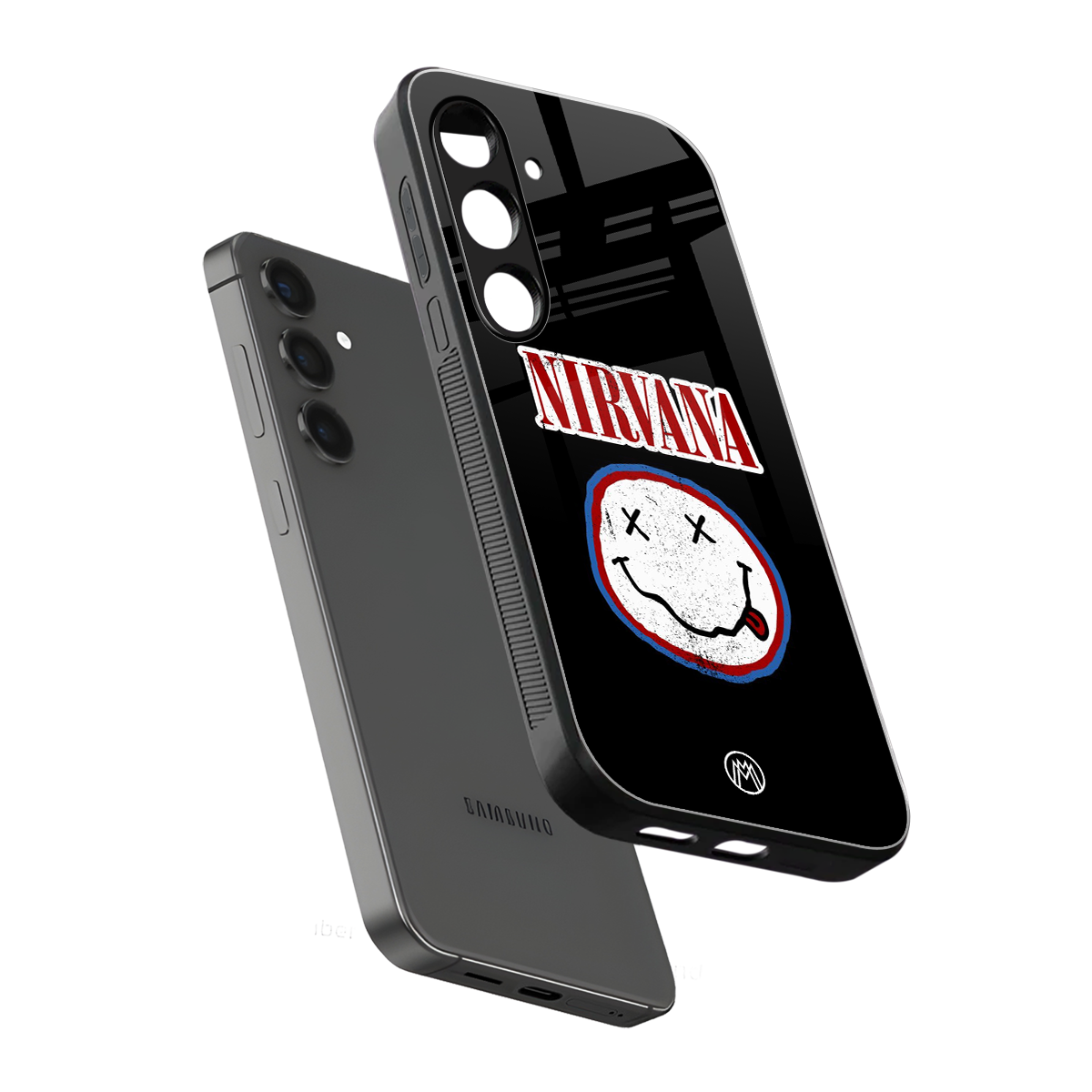 nirvana back phone cover | glass case for samsung galaxy s24 plus