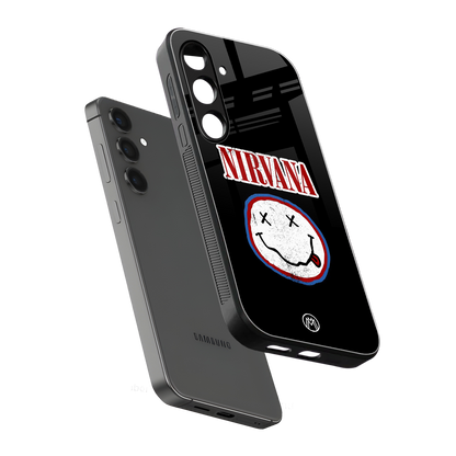 nirvana back phone cover | glass case for samsung galaxy s24 plus