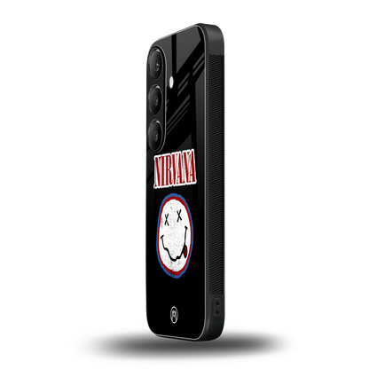nirvana back phone cover | glass case for samsung galaxy s24 plus