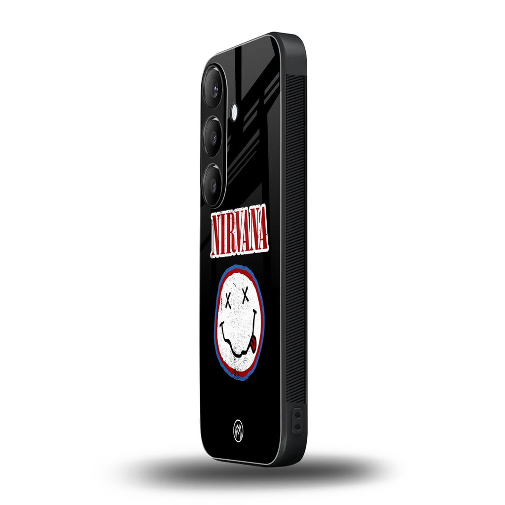 nirvana back phone cover | glass case for samsung galaxy s24 fe