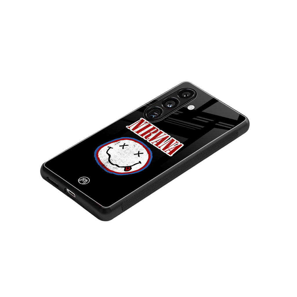 nirvana back phone cover | glass case for samsung galaxy s24 fe