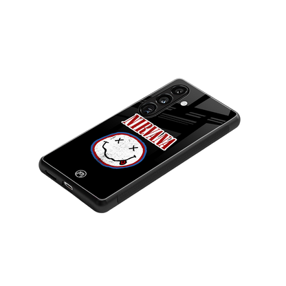 nirvana back phone cover | glass case for samsung galaxy s24 fe