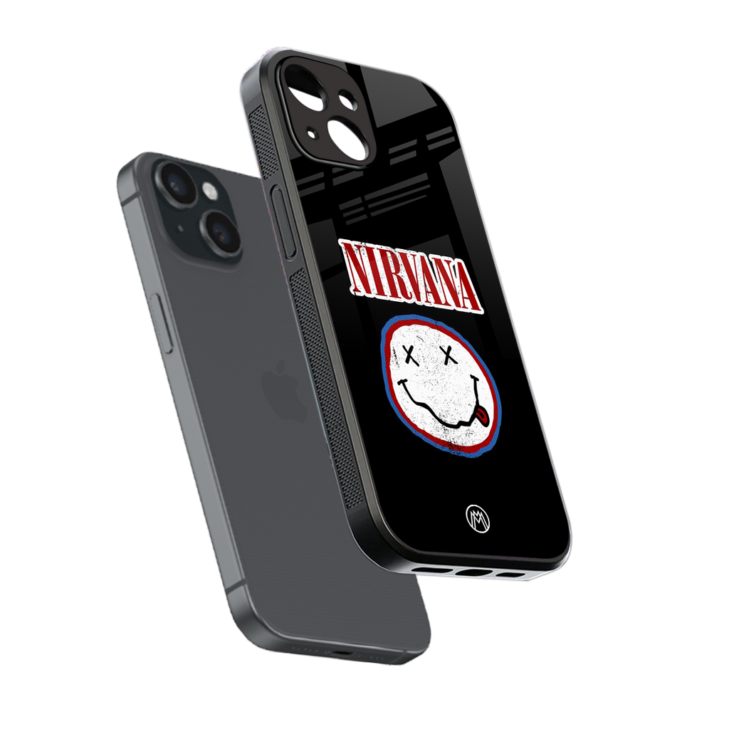 nirvana back phone cover | glass case for iphone 15