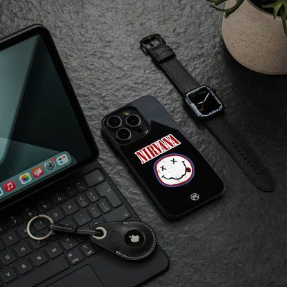 nirvana back phone cover | glass case for iphone 16 pro