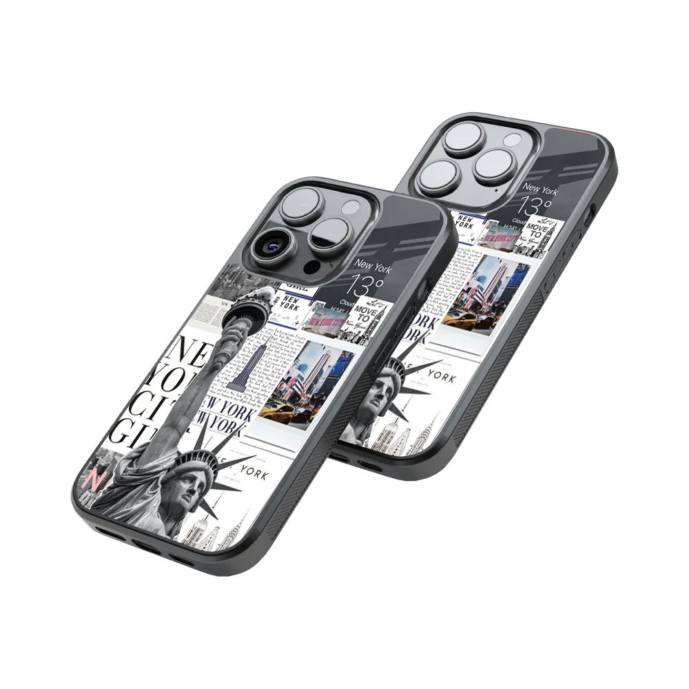 Protective Glass Back Phone Case Compatible with iPhone, Samsung, OnePlus, Pixel & More