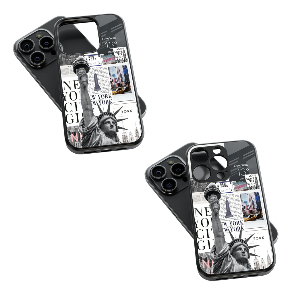 Trendy Glass Back Mobile Case for iPhone, Samsung, Redmi, OnePlus, Google Pixel, Motorola